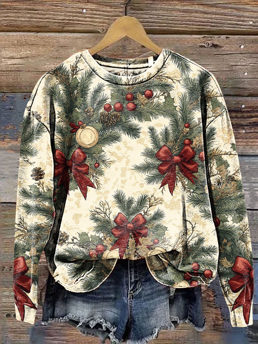 Christmas Fireworks Decoration Art Print Casual Sweatshirt