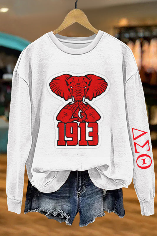 Cozy Delta Sigma Theta Print Sweatshirt