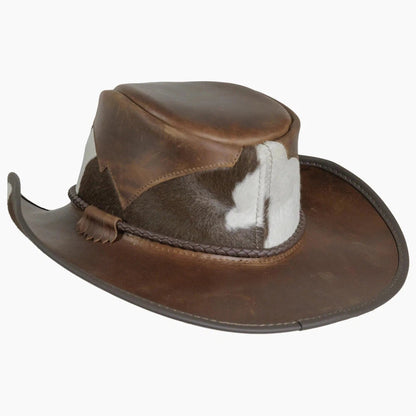 Open Road Mens Leather Cowboy Hat