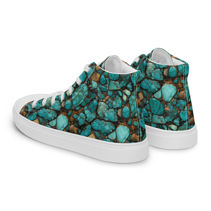 All Turquoise Women__ high top canvas shoes