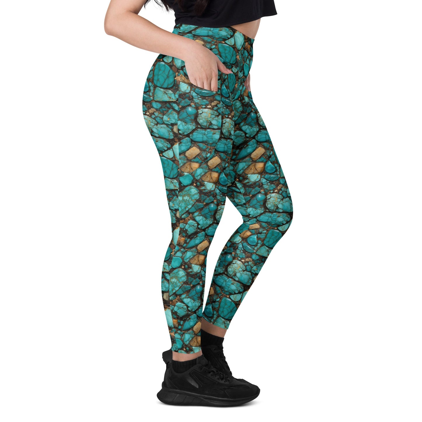 All Turquoise Leggings With Pockets