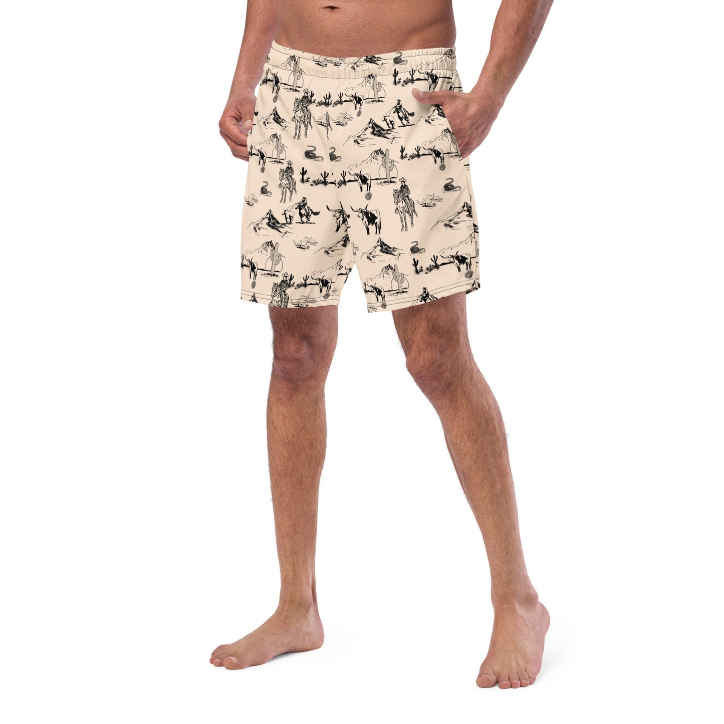 Yeehaw Cowboy Ranch Men's Swim Trunks