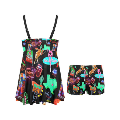 Neon Rodeo Swim Dress & Shorts Set