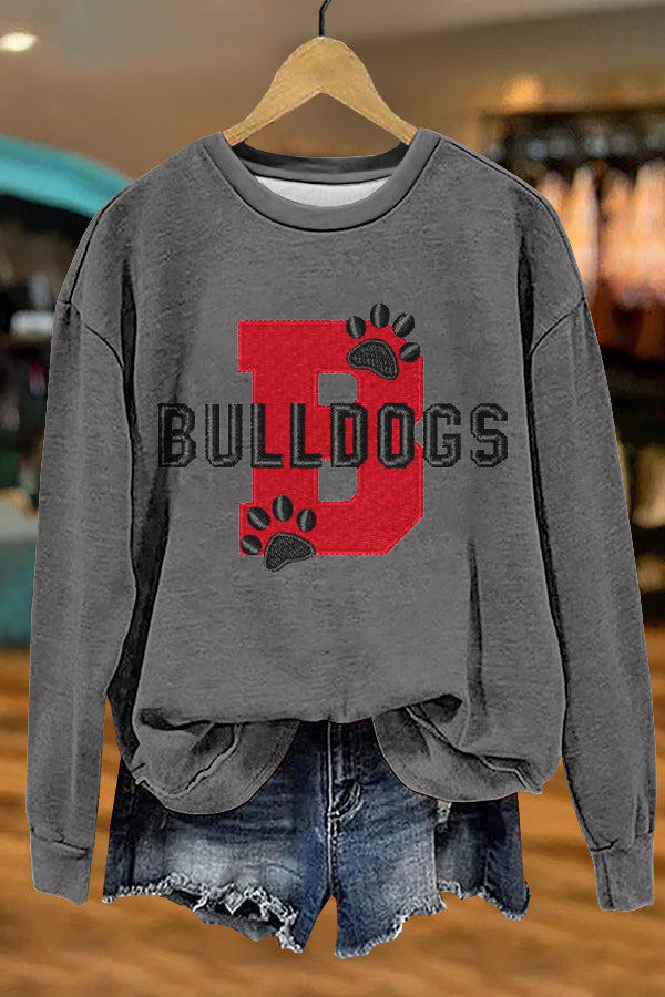 Unique Gameday Georgia Bulldogs Print Sweatshirt