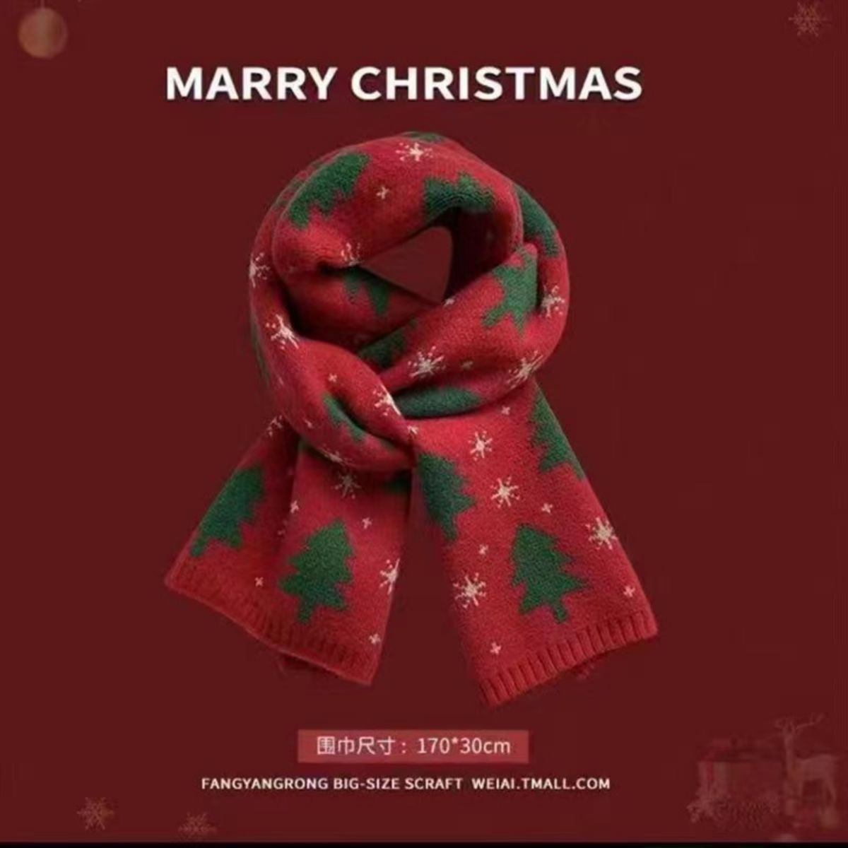 Unisex Santa Claus Knitted Scarf