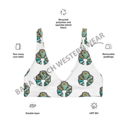 Yeehaw Turquoise Naja Bikini Top