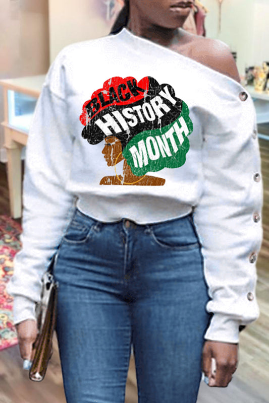 Elegant Contrasting Black History Month Sweatshirt