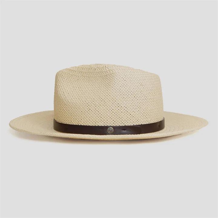 Geoffery Straw Fedora Hat – Natural