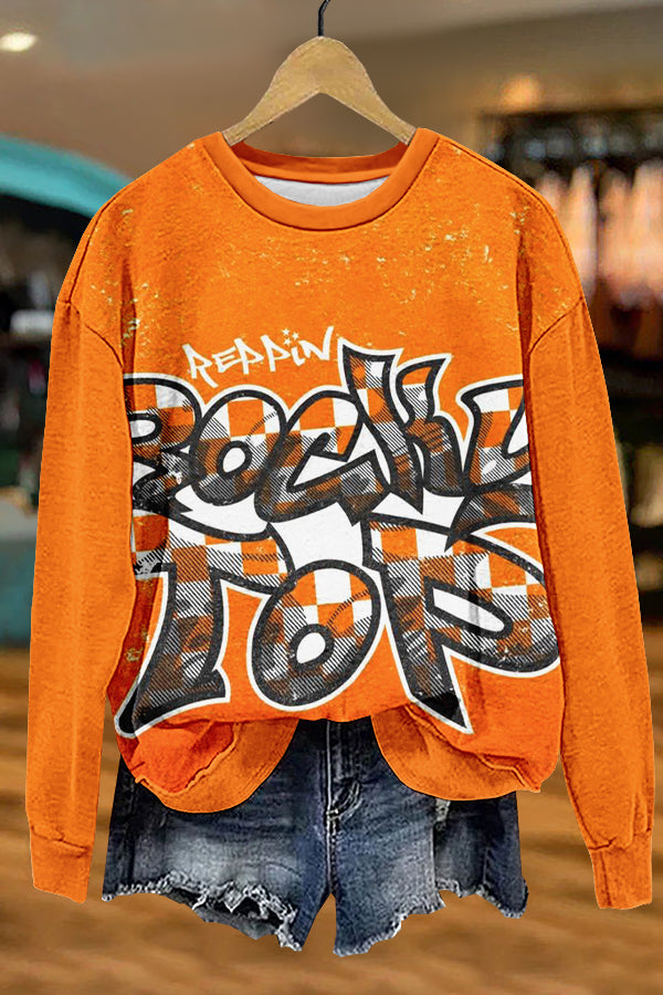 Unique Gameday Tennessee Football Print Sweatshirt