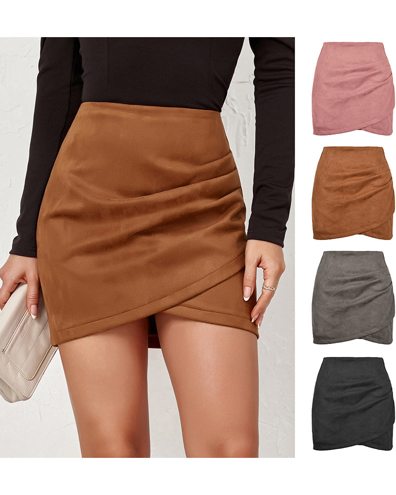 Suede Hip Skirt