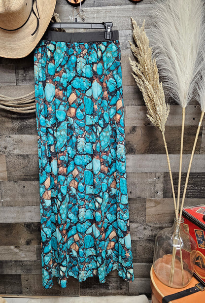 All Turquoise Beach Maxi Skirt