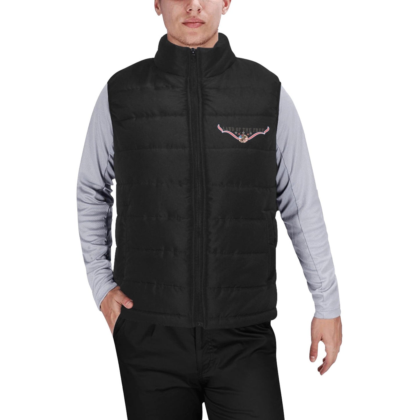 Cowboy Rodeo Patriot Men's Puffy Vest