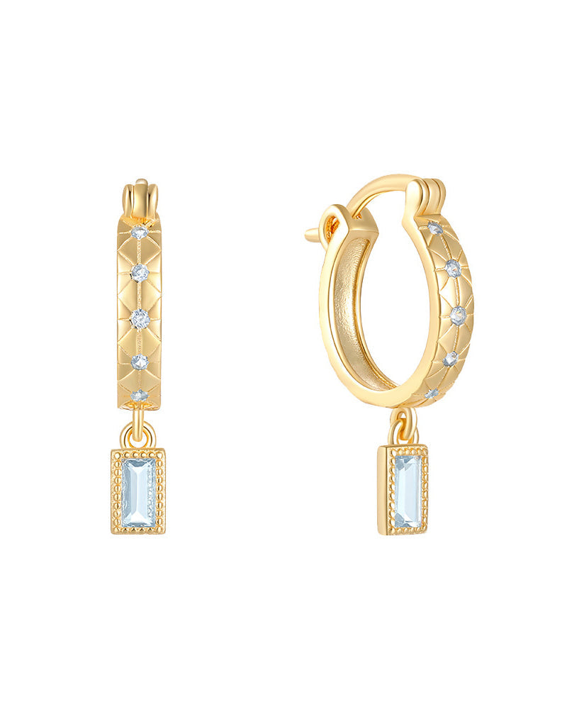 Sterling Silver Colored Zircon Earrings