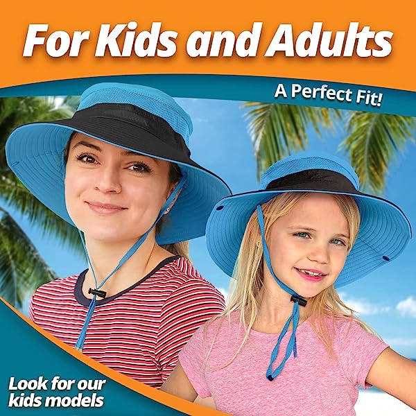 Fishing Hat UPF 50+ Wide Brim Sun Hat for Men and Women, Mens Bucket Hats with UV Protection for Hiking Beach Hats