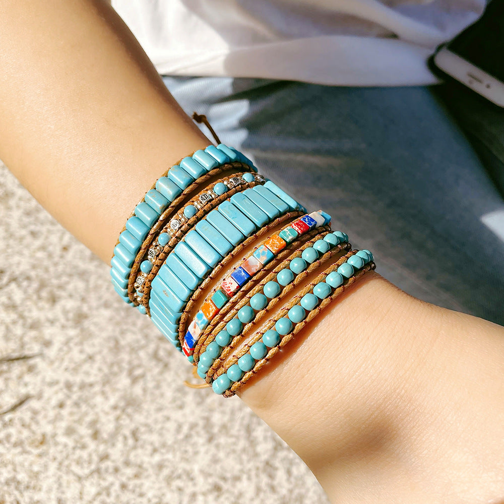 Unisex Retro Bohemian Wrap Braided Bracelet