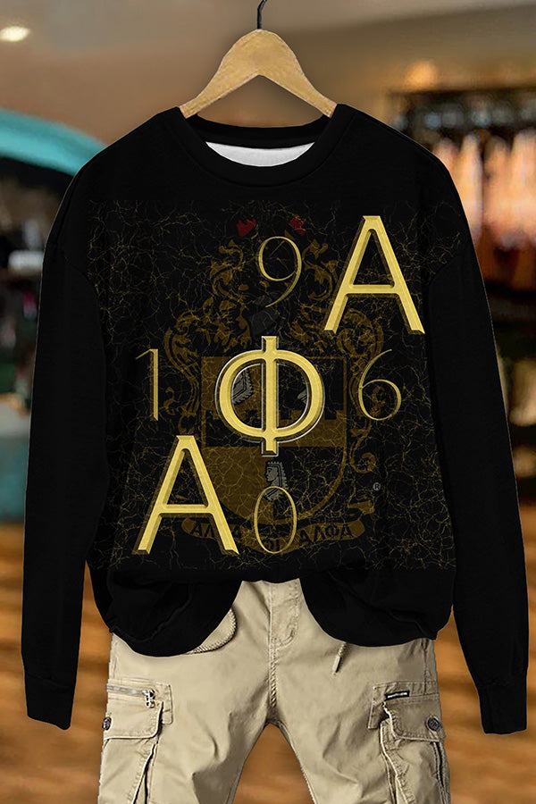 Men's Retro Alpha Phi Alpha Print Sweatshirt