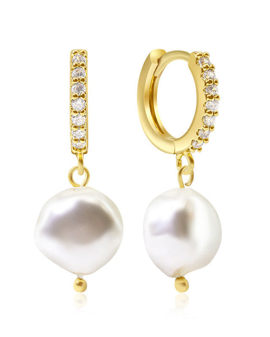 Irregular Pearl Vintage Earrings