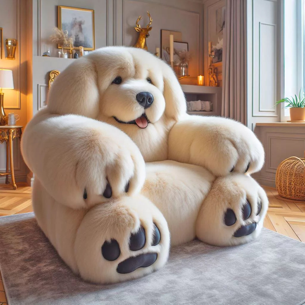 Whimsical Seating: Transform Your Space with Fluffy Dog Shaped Chairs