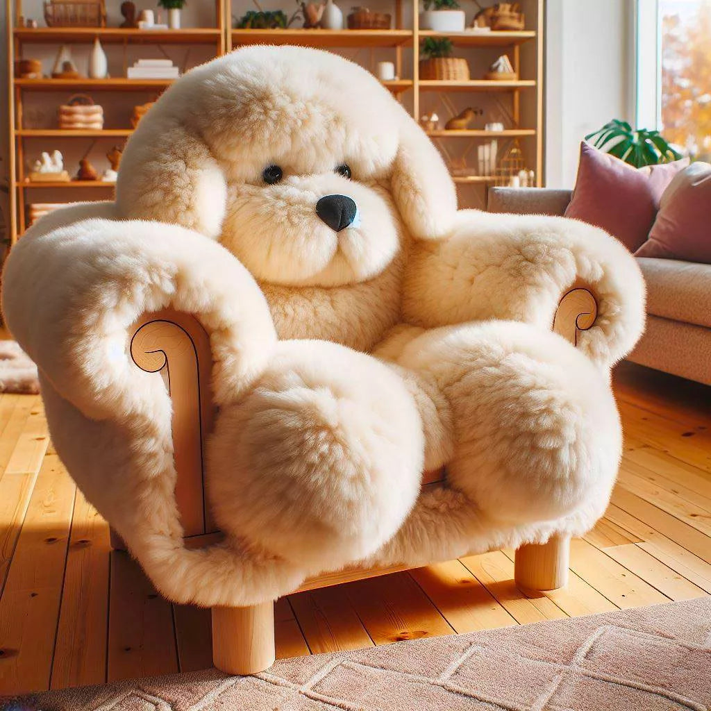 Whimsical Seating: Transform Your Space with Fluffy Dog Shaped Chairs