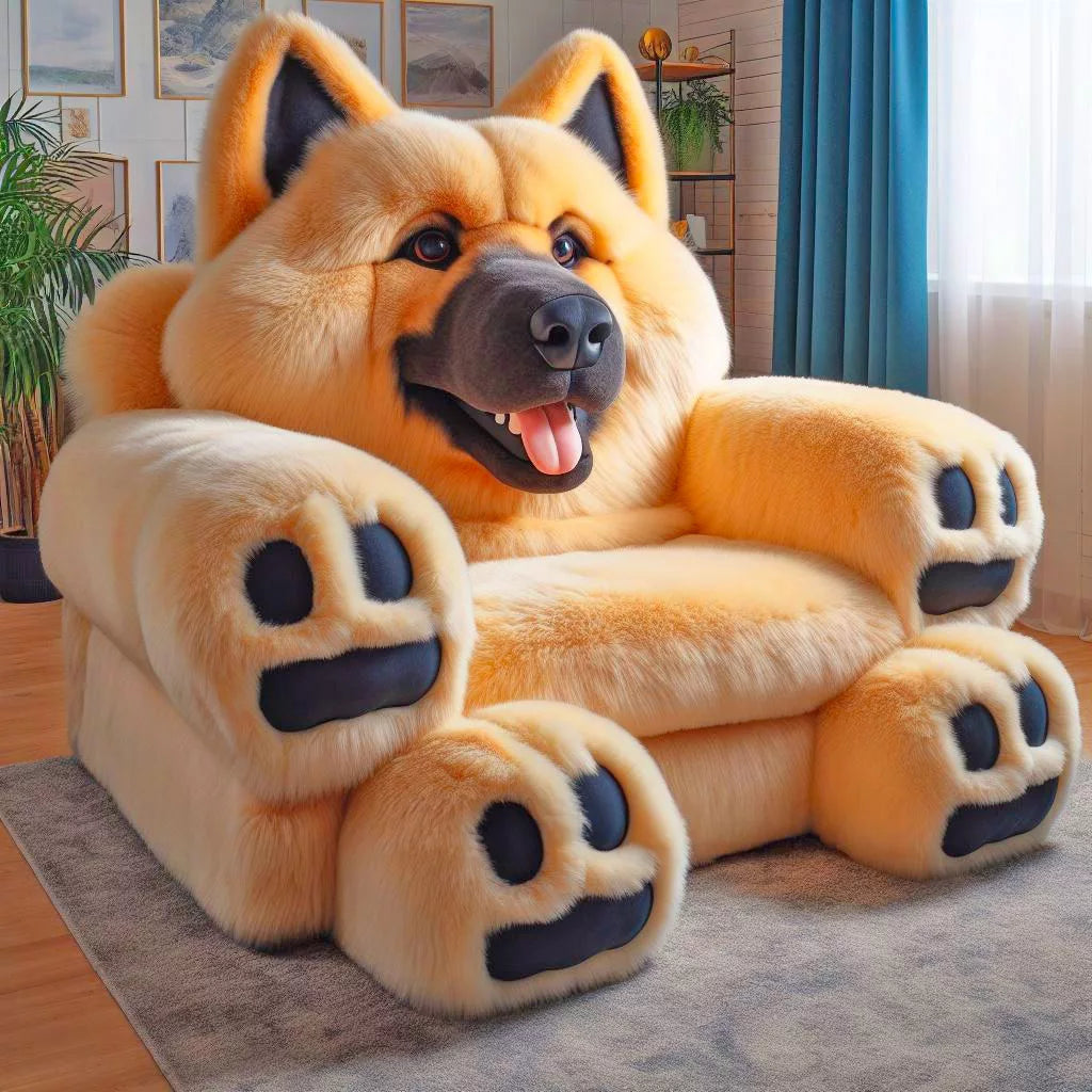 Whimsical Seating: Transform Your Space with Fluffy Dog Shaped Chairs