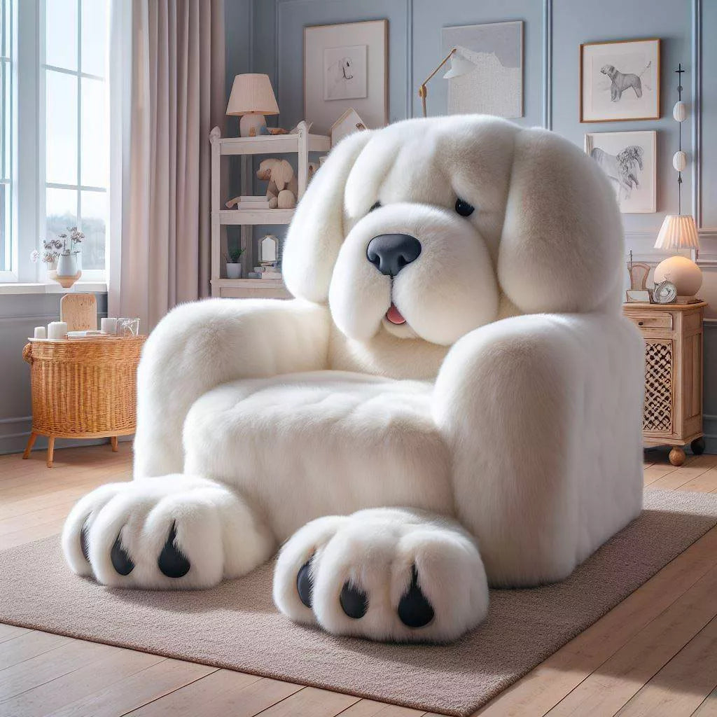 Whimsical Seating: Transform Your Space with Fluffy Dog Shaped Chairs