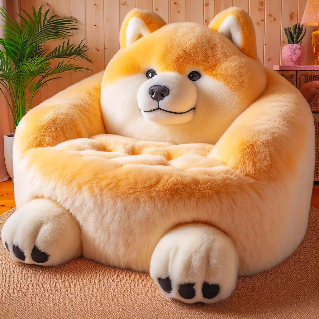 Whimsical Seating: Transform Your Space with Fluffy Dog Shaped Chairs