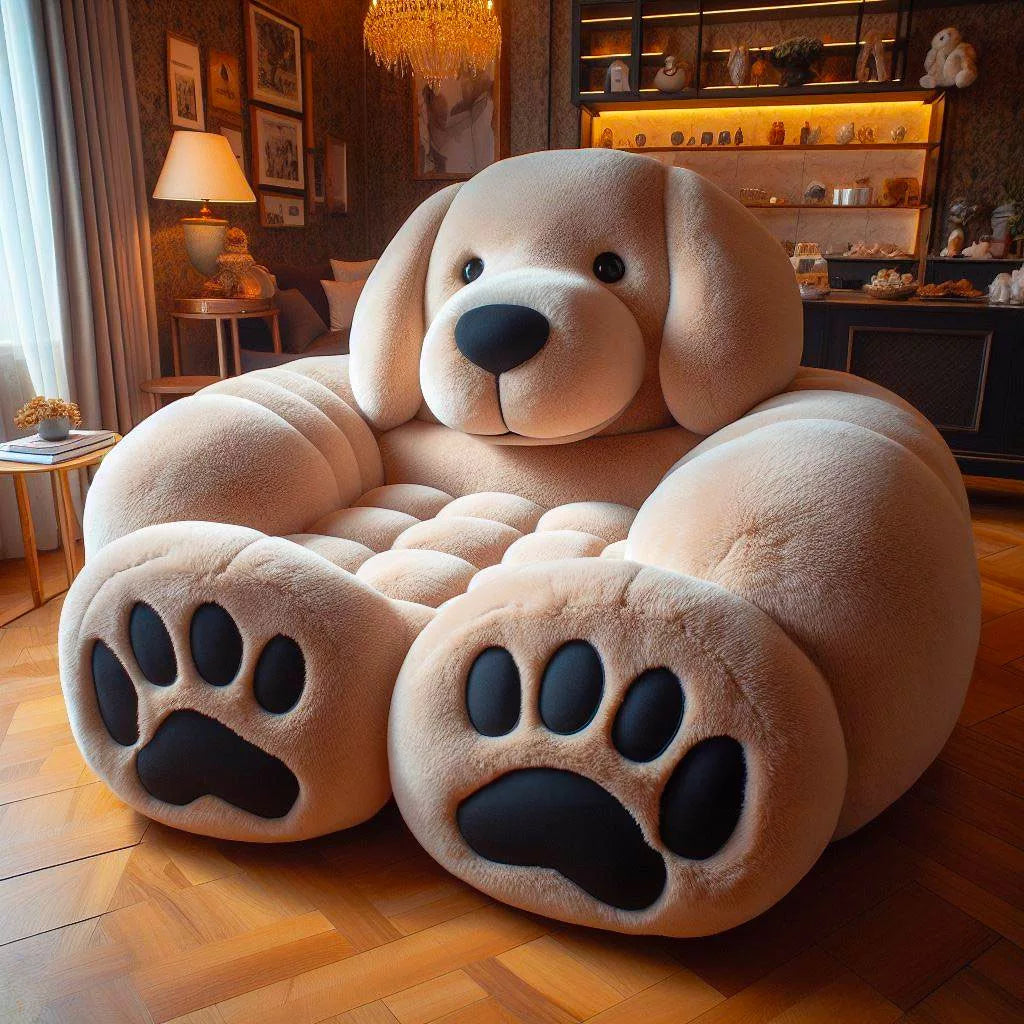 Whimsical Seating: Transform Your Space with Fluffy Dog Shaped Chairs