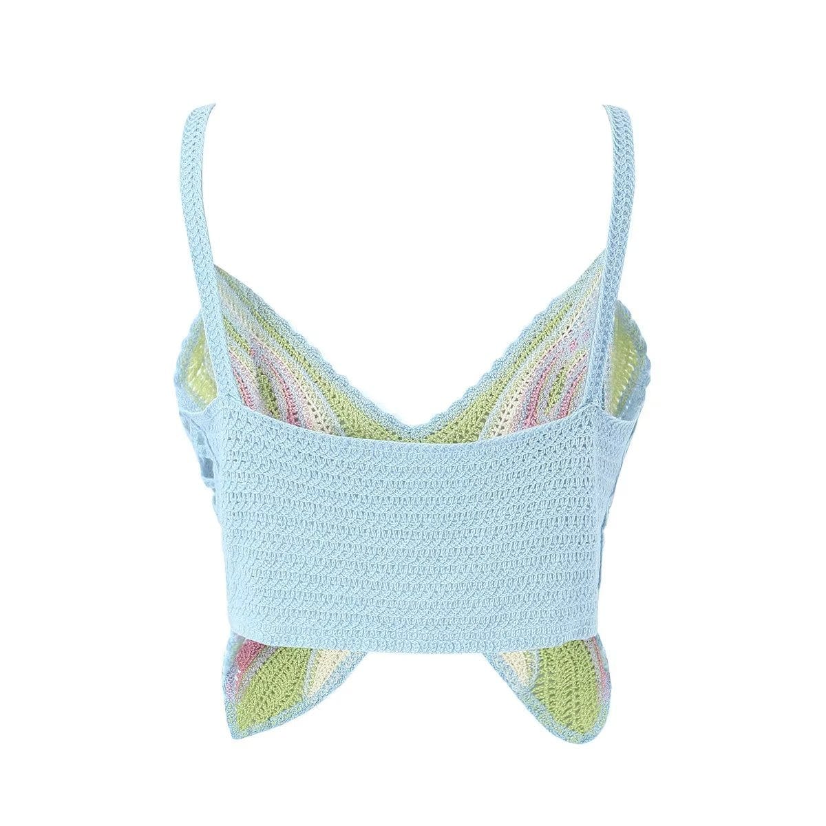 Butterfly Crochet Crop Top