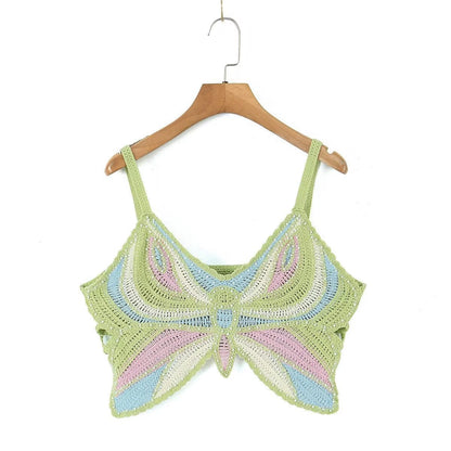 Butterfly Crochet Crop Top