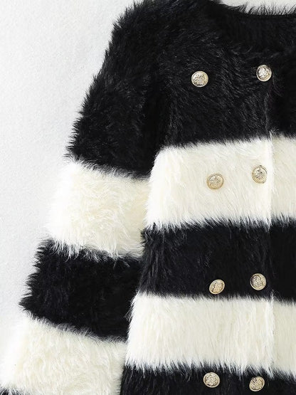 Blythe Fluffy Striped Jacket