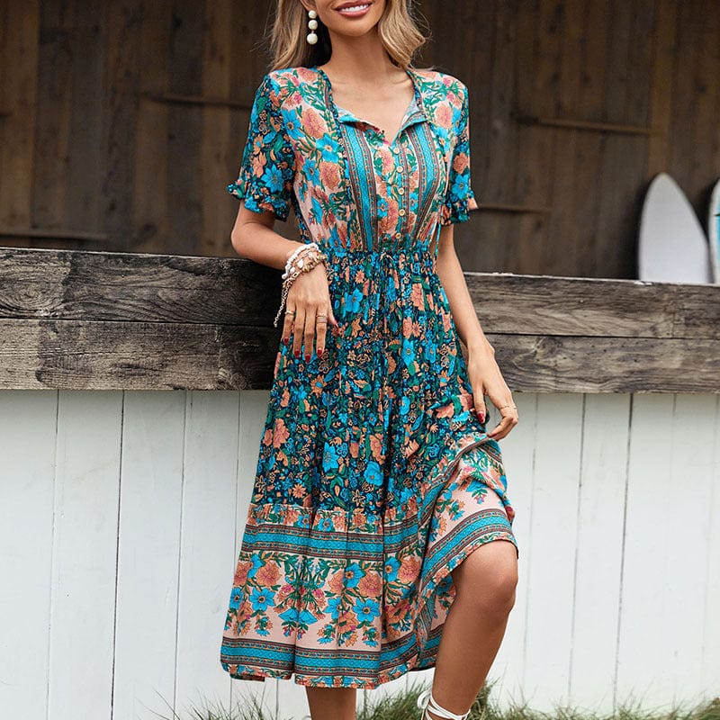 Martha Boho Midi Dress