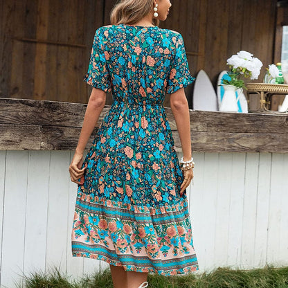 Martha Boho Midi Dress