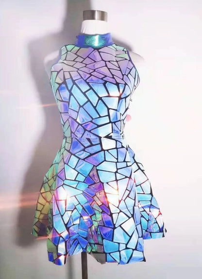 Laser Sequin Mini Dress