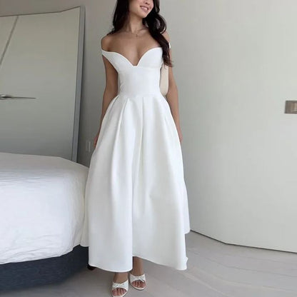 Elegant Off-The-Shoulder Backless Dress