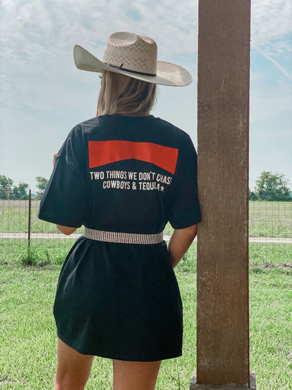 Cowboys & Tequila Black Tee