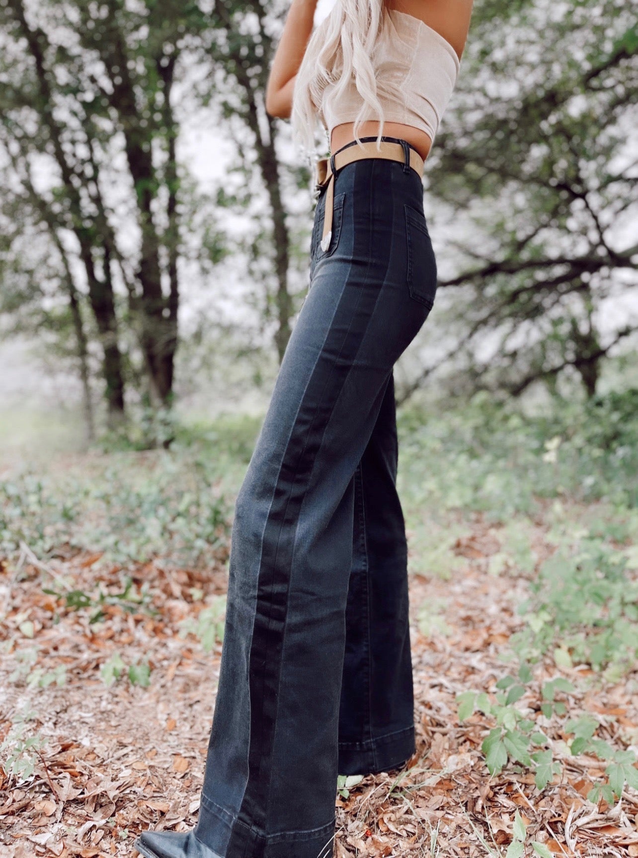 The Analia Black Wide Leg Jeans