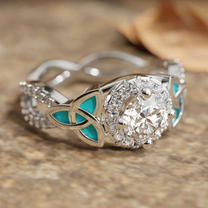 Interwoven Lucky Leaf Ring