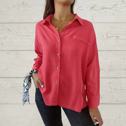 Casual Fake Pocket Design Lapel Shirt