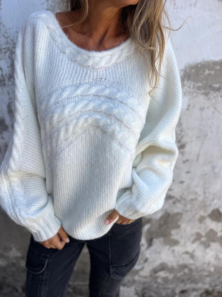 Round Neck Pullover Knitted Top