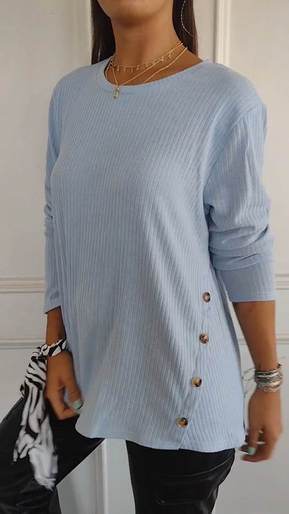 Round Neck Pitted Top