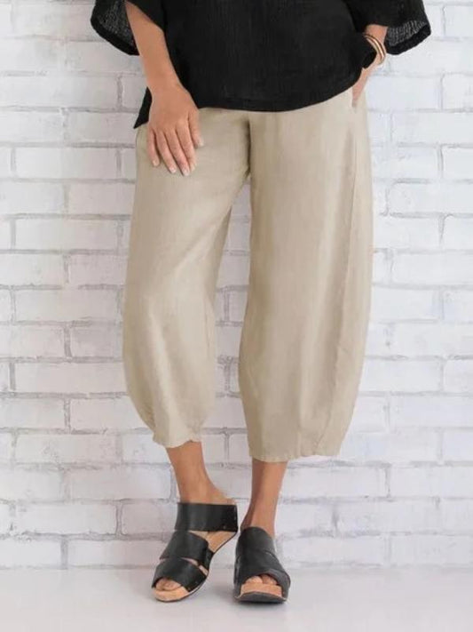 Plus Size Pure cotton seven-piece trousers