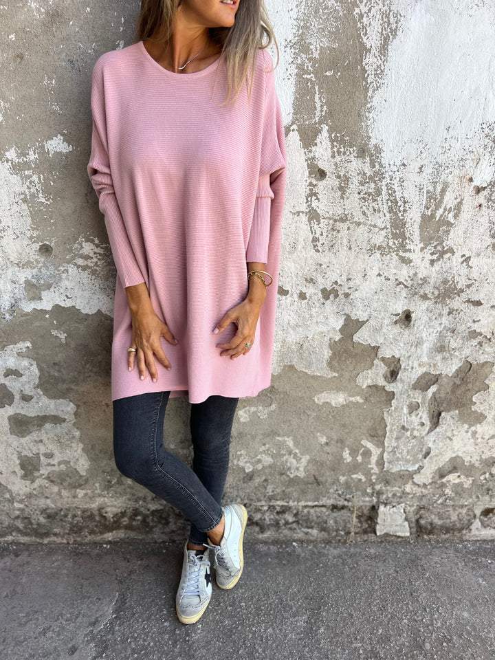 Round Neck Long Sleeve Knitted Top