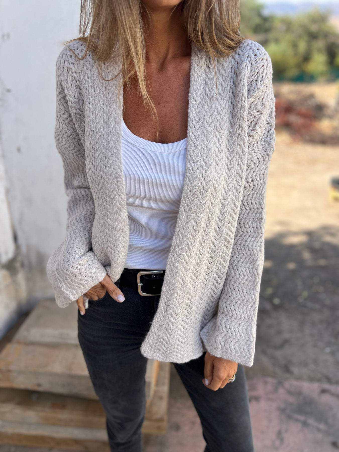 Casual V-neck Cardigan Jacket