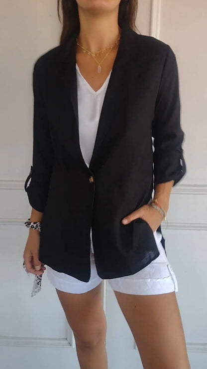 Casual Lapel Mid-sleeve Jacket