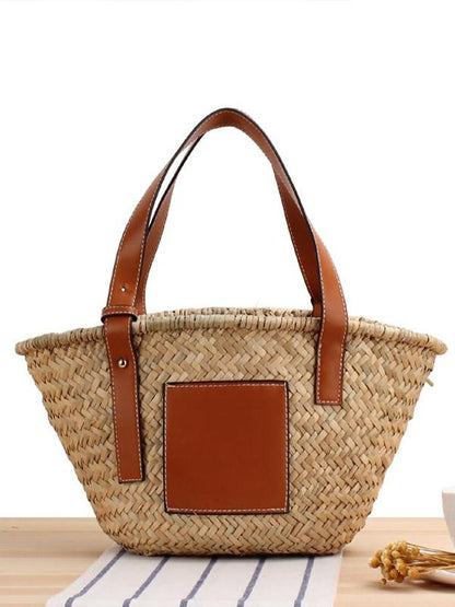 Women's Portable Travel Holiday Large Capacity Straw Bag