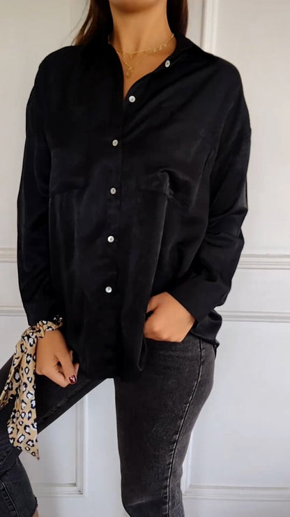 Lapel Long Sleeve Casual Shirt