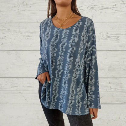 Casual Round Neck Printed Top