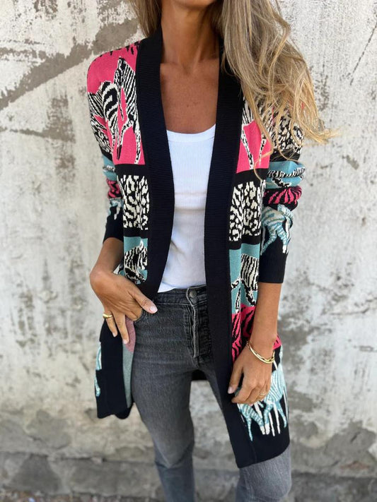 Casual Printed Cardigan Jacket