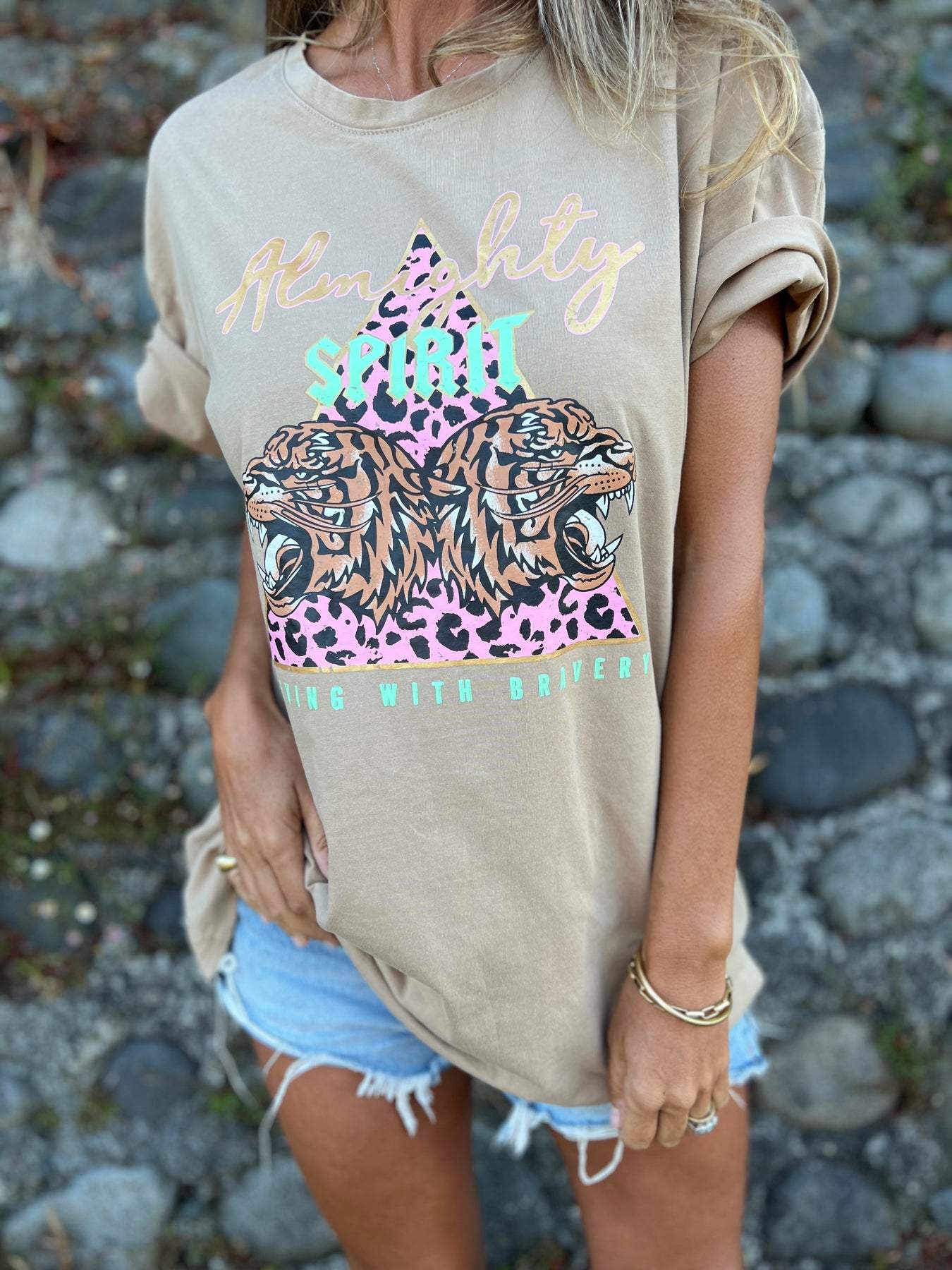 Tiger Print Short Sleeve T-shirt