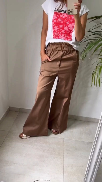 Loose Trousers with Elastic Band